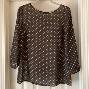 LOFT polka dot blouse